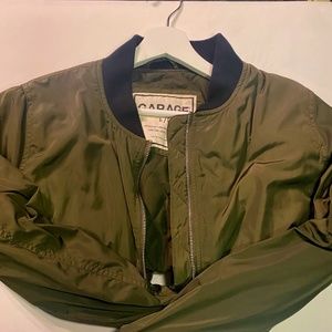 Army green bomber jacket
